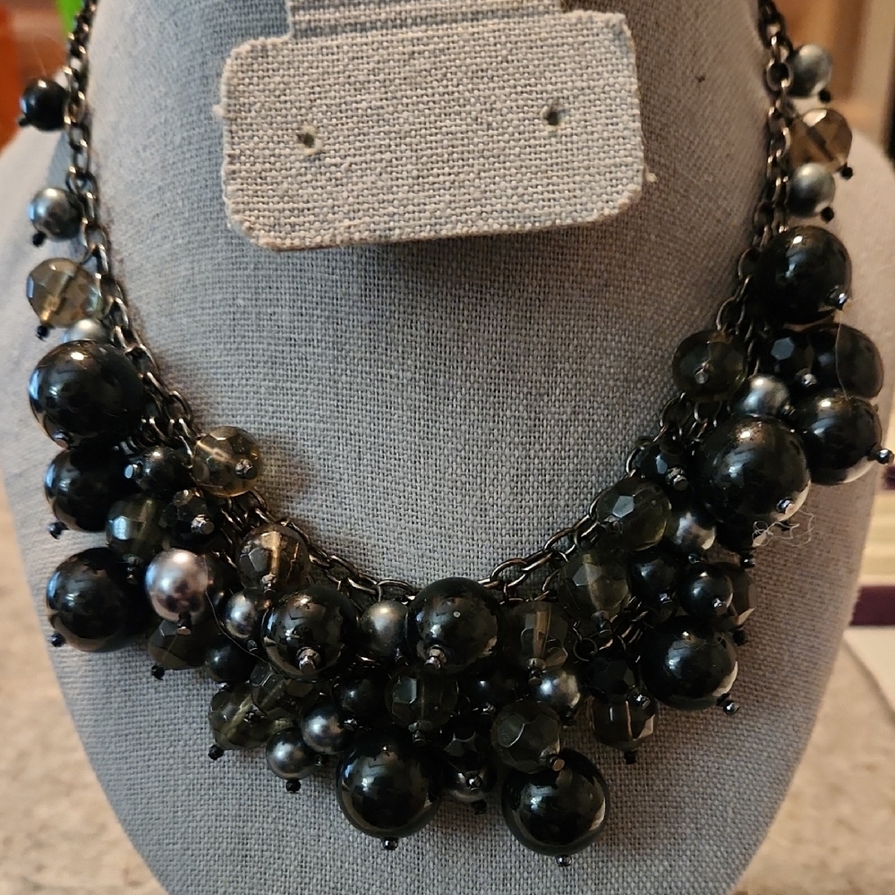 Statement Metallic Baubles Bib Necklace